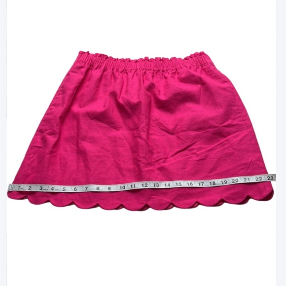J Crew Factory NWT Linen Blend Scalloped Pink Skirt - 12 - Picture 10 of 10